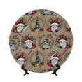 thumbnail image 1 of Disketp Santa Claus cute Ceramic Plate Dinner Plates Bone China Decorative Plates Art Ceramic Ornaments for Wall Hanging Decoration -7in, 1 of 6