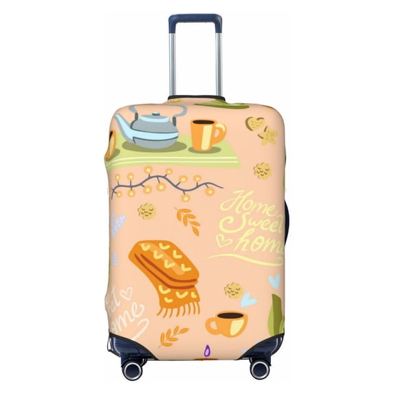 Disketp Scandinavian Style Hygge Elastic Travel Luggage Cover Travel Suitcase Protective Cover For Trunk Case Apply To 18''-32'' Suitcase Cover (Luggage not included)-Small