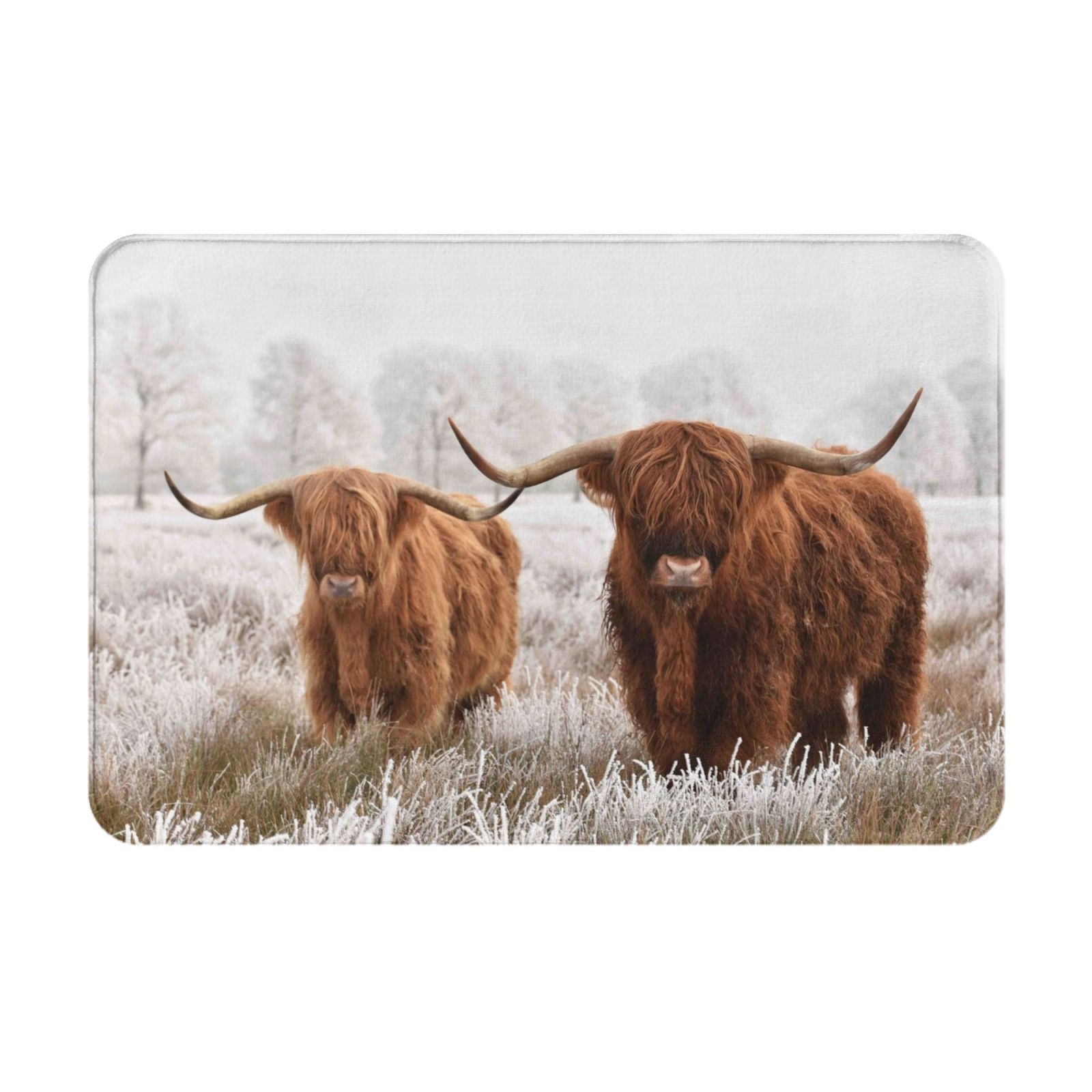 Scotland Mat Disketp Scottish Highland Cow Mat For Front Door Outside - Doormat ...