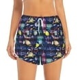 thumbnail image 1 of Disketp Sea Inhabitans and Herb Print Women's Shorts Workout Shorts for Athletic Gym Running Shorts with Phone Pockets XX-Large, 1 of 8