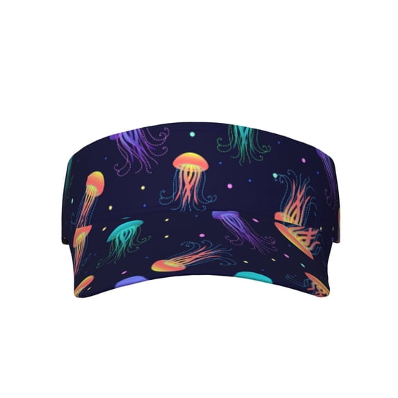 Disketp Sea Jellyfish Sun Visors for Women Men Unisex Tennis Golf Visor Hat Adjustable Summer Hats Sport Outdoor Visor Hat UV Protection Cap