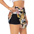 thumbnail image 1 of Disketp Sea Shell Print Women's Shorts Workout Shorts for Athletic Gym Running Shorts with Phone Pockets Small, 1 of 5