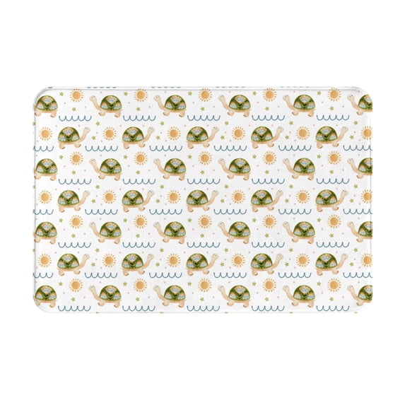 Disketp Sea Turtle Basking In The Sun Mat For Front Door Outside - Doormat Outdoor Entrance - Welcome Mats Outdoor,Outside Entry And Outdoor Entrance 16''X24''