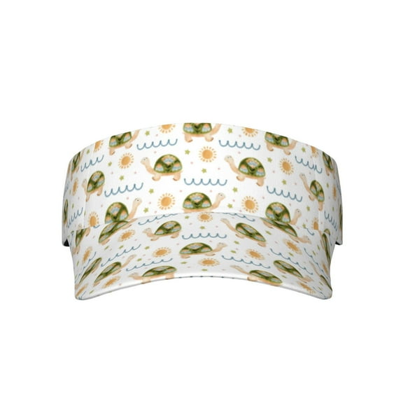 Disketp Sea Turtle Basking in the Sun Sun Visors for Women Men Unisex Tennis Golf Visor Hat Adjustable Summer Hats Sport Outdoor Visor Hat UV Protection Cap
