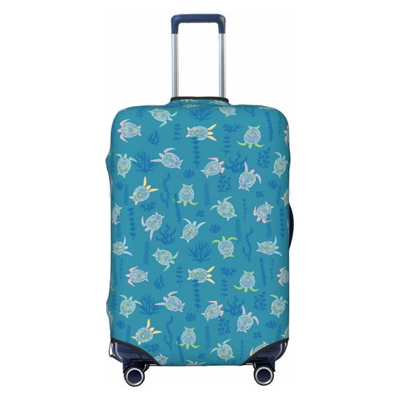 Disketp Sea Turtle Elastic Travel Luggage Cover Travel Suitcase Protective Cover For Trunk Case Apply To 18''-32'' Suitcase Cover-Large