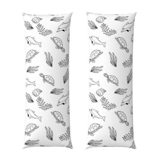Disketp Sea Turtle Print Body Pillow Cover Super Soft 20x54 Body