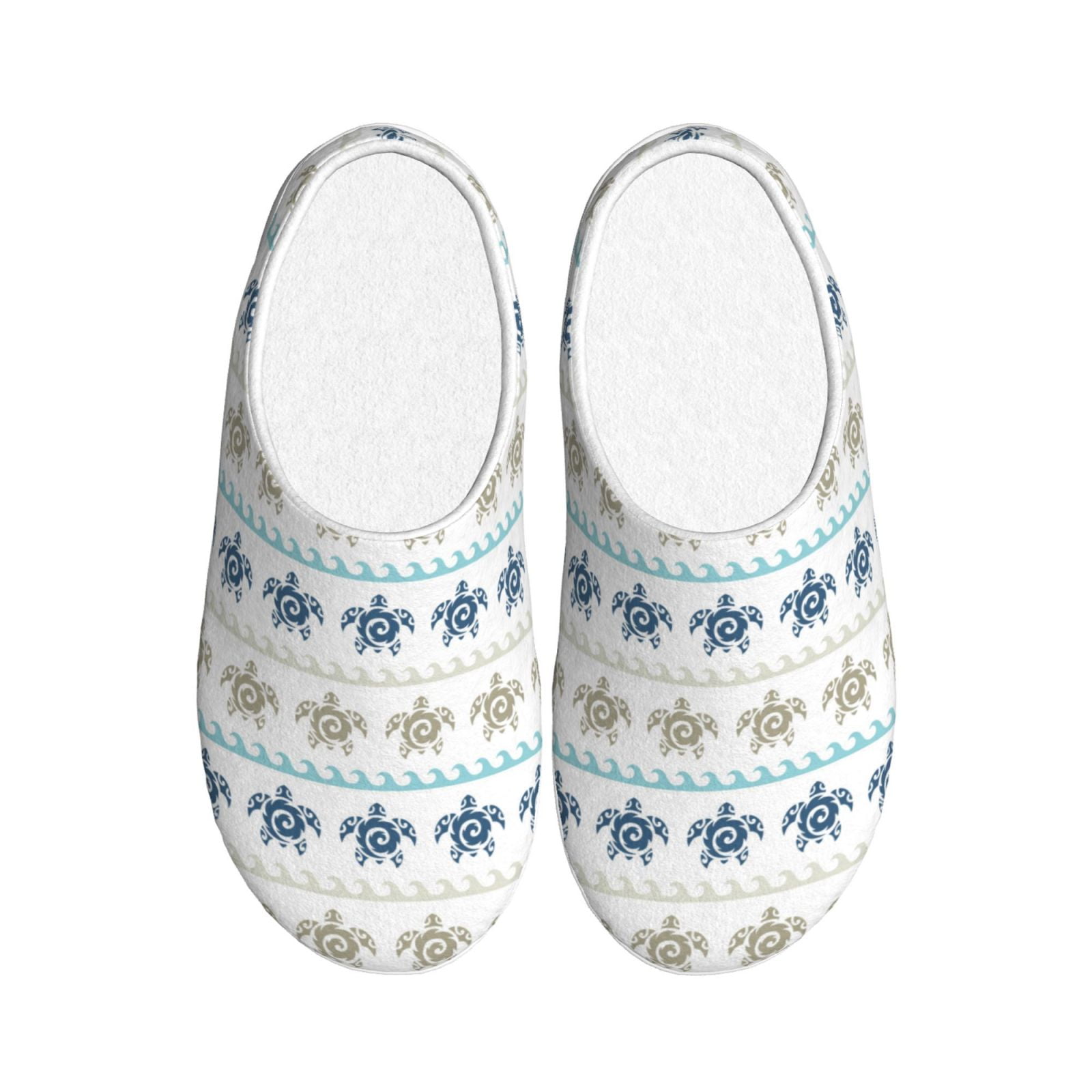 Disketp Sea Turtle Women's Men's Slippers Plush Slip-On House Slipper ...