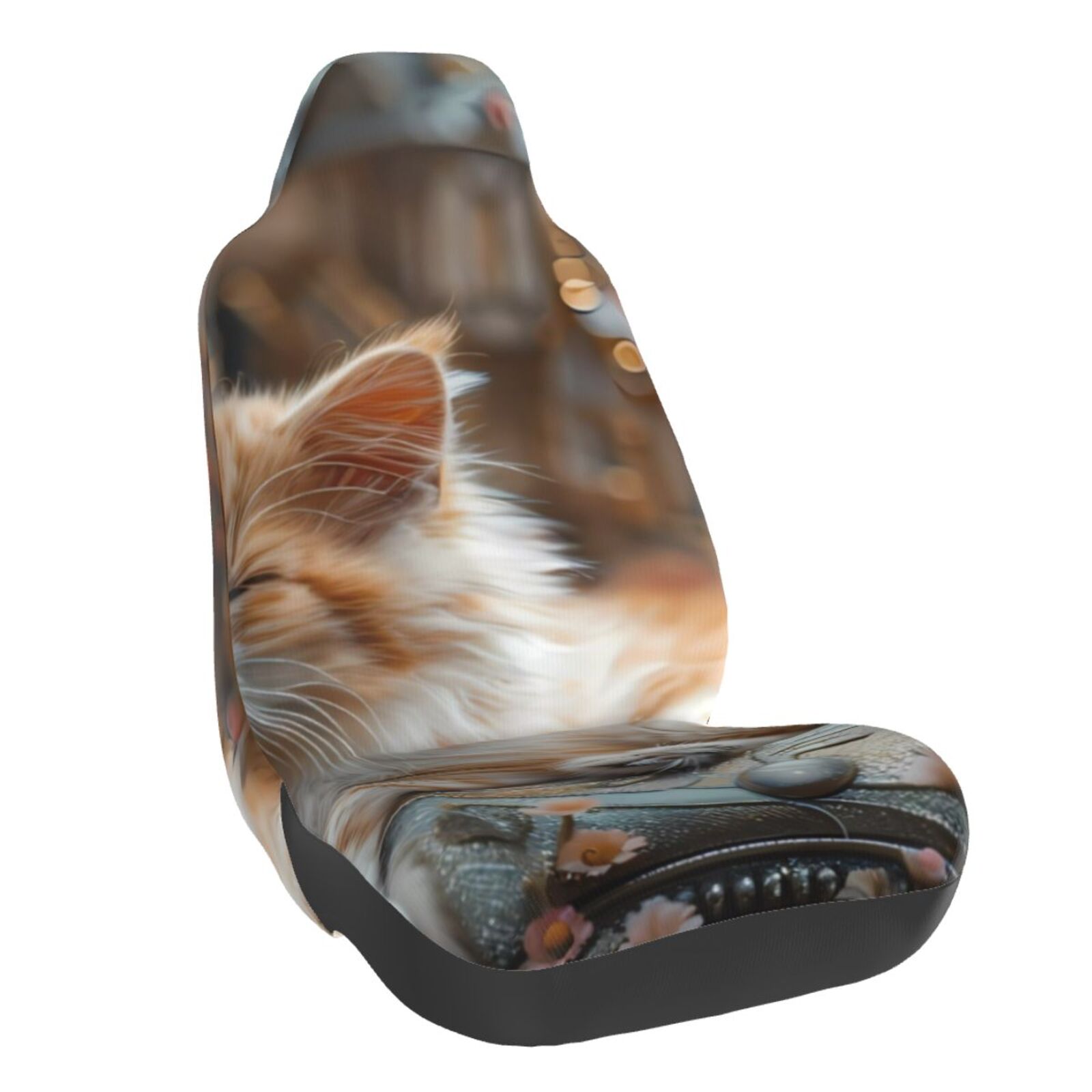 Disketp Serene Kitten Kingdom Car Seat Covers Universal Front Seat