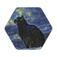 thumbnail image 1 of Disketp Shambhala Cat Funny Coasters,6 Pcs Leather Coasters With Holder, Perfect Housewarming Hostess Gifts,Protect Furniture From Water Marks Scratch And Damage, 1 of 9