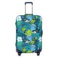 thumbnail image 1 of Disketp Shark And Leaves Elastic Travel Luggage Cover Travel Suitcase Protective Cover For Trunk Case Apply To 18''-32'' Suitcase Cover-Large, 1 of 7