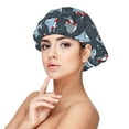 thumbnail image 1 of Disketp Shark Wearing Swim Ring Adjustable Sleeping Hair Cap, Hairband Sleeping Cap Turban, Unisex, Available for Curly and Straight Hair, 1 of 6