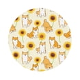 thumbnail image 1 of Disketp Shiba Inu Dog And Sunflower Funny Coasters,6 Pcs Leather Coasters With Holder, Perfect Housewarming Hostess Gifts,Protect Furniture From Water Marks Scratch And Damage, 1 of 9