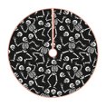 thumbnail image 1 of Disketp Skeletons Dancing Christmas Tree Skirt, Christmas Tree Decorations, Christmas Decor, Tree Mat Decoration(30-48IN)-36", 1 of 6