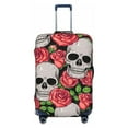 thumbnail image 1 of Disketp Skull And Roses Elastic Travel Luggage Cover Travel Suitcase Protective Cover For Trunk Case Apply To 18''-32'' Suitcase Cover-X-Large, 1 of 9