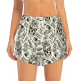 thumbnail image 1 of Disketp Skull with Cash Print Women's Shorts Workout Shorts for Athletic Gym Running Shorts with Phone Pockets Large, 1 of 8