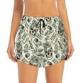 thumbnail image 1 of Disketp Skull with Cash Print Women's Shorts Workout Shorts for Athletic Gym Running Shorts with Phone Pockets XX-Large, 1 of 8