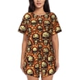 thumbnail image 1 of Disketp Skulls And Hearts for 2 Piece Shorts Sleepwear Women's Short-Sleeved Pajama Set Round Neck Pjs-3X-Large, 1 of 6