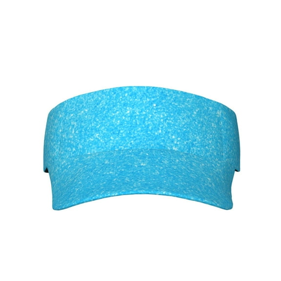 Disketp Sky Blue Glitter Sun Visors for Women Men Unisex Tennis Golf Visor Hat Adjustable Summer Hats Sport Outdoor Visor Hat UV Protection Cap
