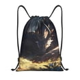thumbnail image 1 of Disketp Sleeping Dragon In Forest Drawstring Backpack Drawstring Gym Bags Draw String Bags for Sports, Gym, Travel, Swimming, Beach-Medium, 1 of 6