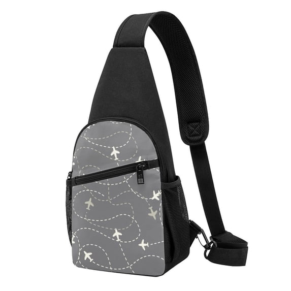 Disketp Sling Backpack,Multipurpose Crossbody Shoulder Bag Travel Hiking Daypack-Airplane Routes Around The World