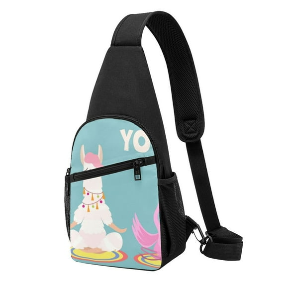 Disketp Sling Backpack,Multipurpose Crossbody Shoulder Bag Travel Hiking Daypack-Animal Meditation