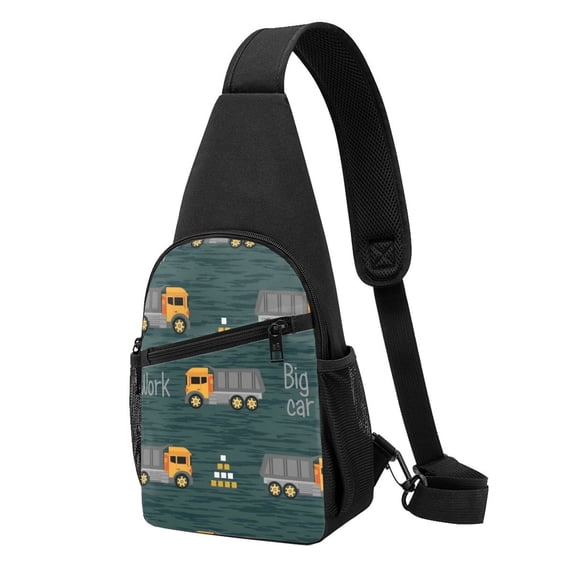 Disketp Sling Backpack,Multipurpose Crossbody Shoulder Bag Travel Hiking Daypack-Big Machine