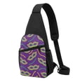 thumbnail image 1 of Disketp Sling Backpack,Multipurpose Crossbody Shoulder Bag Travel Hiking Daypack-Carnival Masks and Beads, 1 of 6