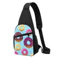 thumbnail image 1 of Disketp Sling Backpack,Multipurpose Crossbody Shoulder Bag Travel Hiking Daypack-Donuts, 1 of 6