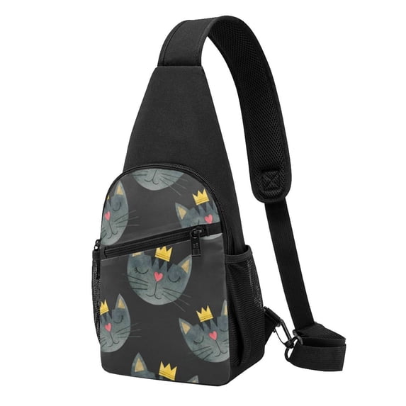 Disketp Sling Backpack,Multipurpose Crossbody Shoulder Bag Travel Hiking Daypack-Faces Of The Cat