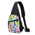 thumbnail image 1 of Disketp Sling Backpack,Multipurpose Crossbody Shoulder Bag Travel Hiking Daypack-Graffiti Pineapples, 1 of 6