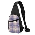 thumbnail image 1 of Disketp Sling Backpack,Multipurpose Crossbody Shoulder Bag Travel Hiking Daypack-Heart Check Plaid, 1 of 6