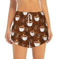 thumbnail image 1 of Disketp Sloths Need More Coffee Print Women's Shorts Workout Shorts for Athletic Gym Running Shorts with Phone Pockets Large, 1 of 8