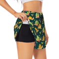thumbnail image 1 of Disketp Snails And Butterfies Print Women's Shorts Workout Shorts for Athletic Gym Running Shorts with Phone Pockets, 1 of 5
