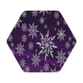 thumbnail image 1 of Disketp Snowflake Gradient Purple Funny Coasters,6 Pcs Leather Coasters With Holder, Perfect Housewarming Hostess Gifts,Protect Furniture From Water Marks Scratch And Damage, 1 of 9