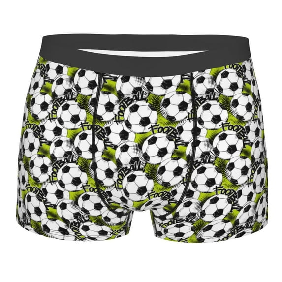 Disketp Soccer And Football Men'S Boxer Briefs,Soft And Breathable Cotton Underwear With Comfortflex Waistband