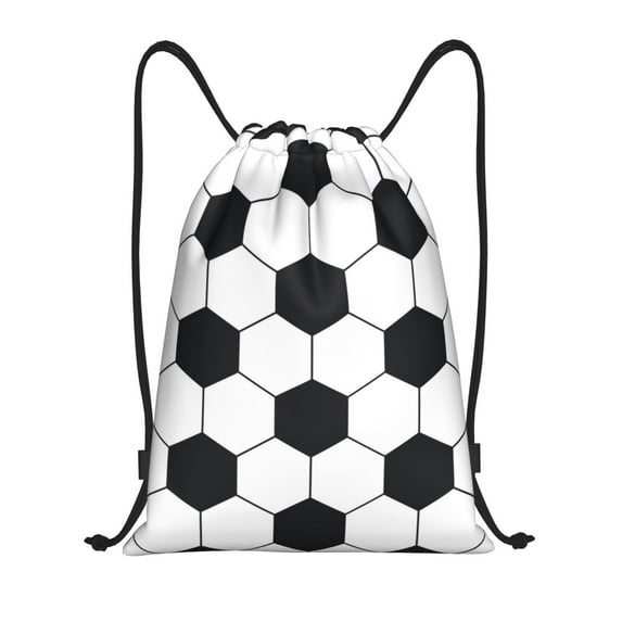 Disketp Soccer Ball Drawstring Backpack Drawstring Gym Bags Draw String Bags for Sports, Gym, Travel, Swimming, Beach-Small