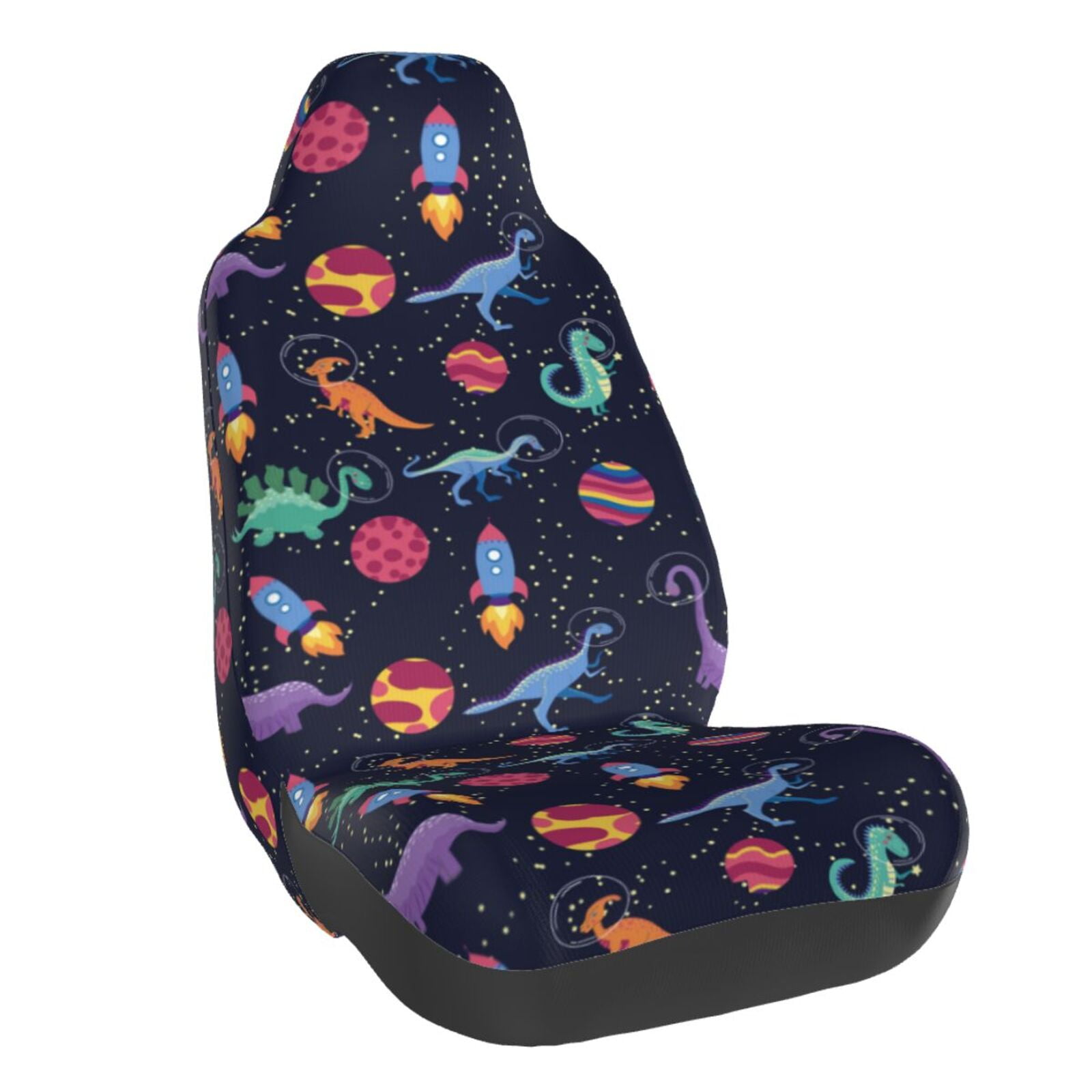 Disketp Space Dinosaur Car Seat Covers Universal Front Seat Coves for