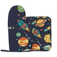 thumbnail image 1 of Disketp Space Oven Mitts And Potholders Bbq Gloves-Oven Mitts And Pot Holders With Recycled Infill Silicone Non-Slip Cooking Gloves For Cooking Baking Grilling, 1 of 9