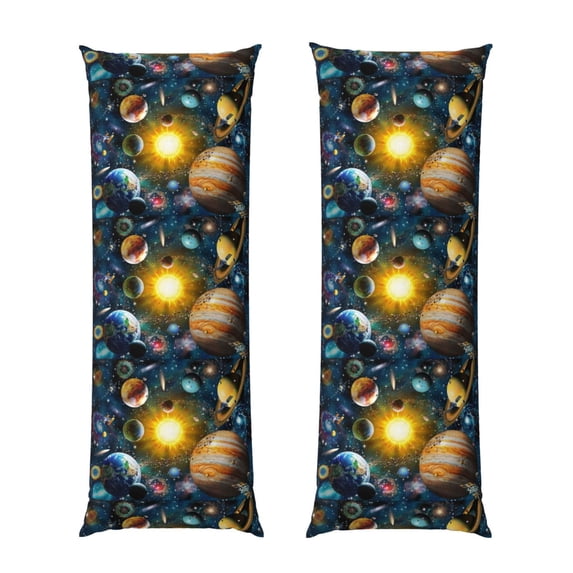Disketp Space Planet Print Body Pillow Cover - Super Soft 20x54 Body Pillow Case,Long Side Hidden Zipper (Pillow core not included)