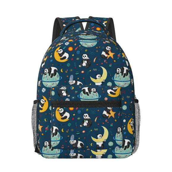 Space Sleeping Panda Backpack for Women and Men, Lightweight Laptop Book Bag, Backpack for College -One Size