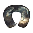 thumbnail image 1 of Disketp Space White Horse Travel Pillow Memory Foam Neck Pillow Support Pillow for Camping, Sleeping Rest Cushion Airplane Pillow, 1 of 8