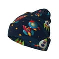 thumbnail image 1 of Disketp Spaceships and Stars Winter Beanie for Men Women Beanie Knit Hat Cuffed Cap Beanie Knit Chunky Snow Cap, 1 of 6