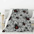 thumbnail image 1 of Disketp Spiders Cozy Flannel Fleece Throw Blanket: Has a velvety texture for All Seasons - Perfect for Women, Men, & Kids"80"x60", 1 of 6