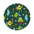 thumbnail image 1 of Disketp Sport Monster Funny Coasters,6 Pcs Leather Coasters With Holder, Perfect Housewarming Hostess Gifts,Protect Furniture From Water Marks Scratch And Damage, 1 of 9