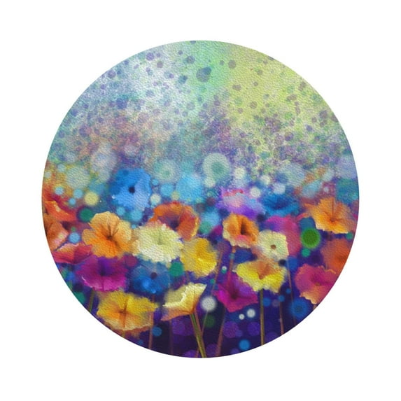 Disketp Spring Flower Seasonal Funny Coasters,6 Pcs Leather Coasters With Holder, Perfect Housewarming Hostess Gifts,Protect Furniture From Water Marks Scratch And Damage