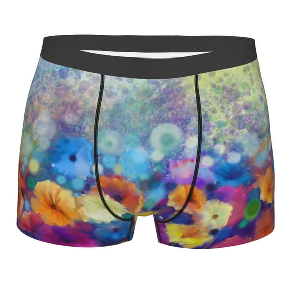 Disketp Spring Flower Seasonal Men'S Boxer Briefs,Soft And Breathable Cotton Underwear With Comfortflex Waistband