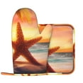 thumbnail image 1 of Disketp Starfish Sunset Sea Beach Oven Mitts And Potholders Bbq Gloves-Oven Mitts And Pot Holders With Recycled Infill Silicone Non-Slip Cooking Gloves For Cooking Baking Grilling, 1 of 9