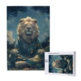 thumbnail image 1 of Disketp Starry Sky Meditating Lion Custom Puzzle Personalized Puzzles 1000 Pieces, Customized Picture Puzzle for Adult and Teens((29.5×19.7in, Vertical), 1 of 9