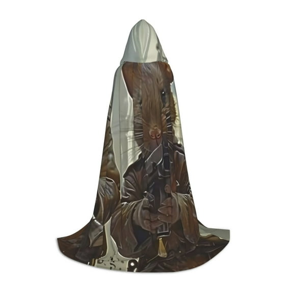 Disketp Steampunk Space Mice Warriors Hooded Cloak, Teenagers Halloween Hoodies Robe Cosplay Capes, Halloween Hooded Cape Cosplay Costume-Large