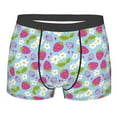 thumbnail image 1 of Disketp Strawberry And Flowers Men's Boxer Briefs,Soft and Breathable Cotton Underwear with ComfortFlex Waistband, 1 of 7